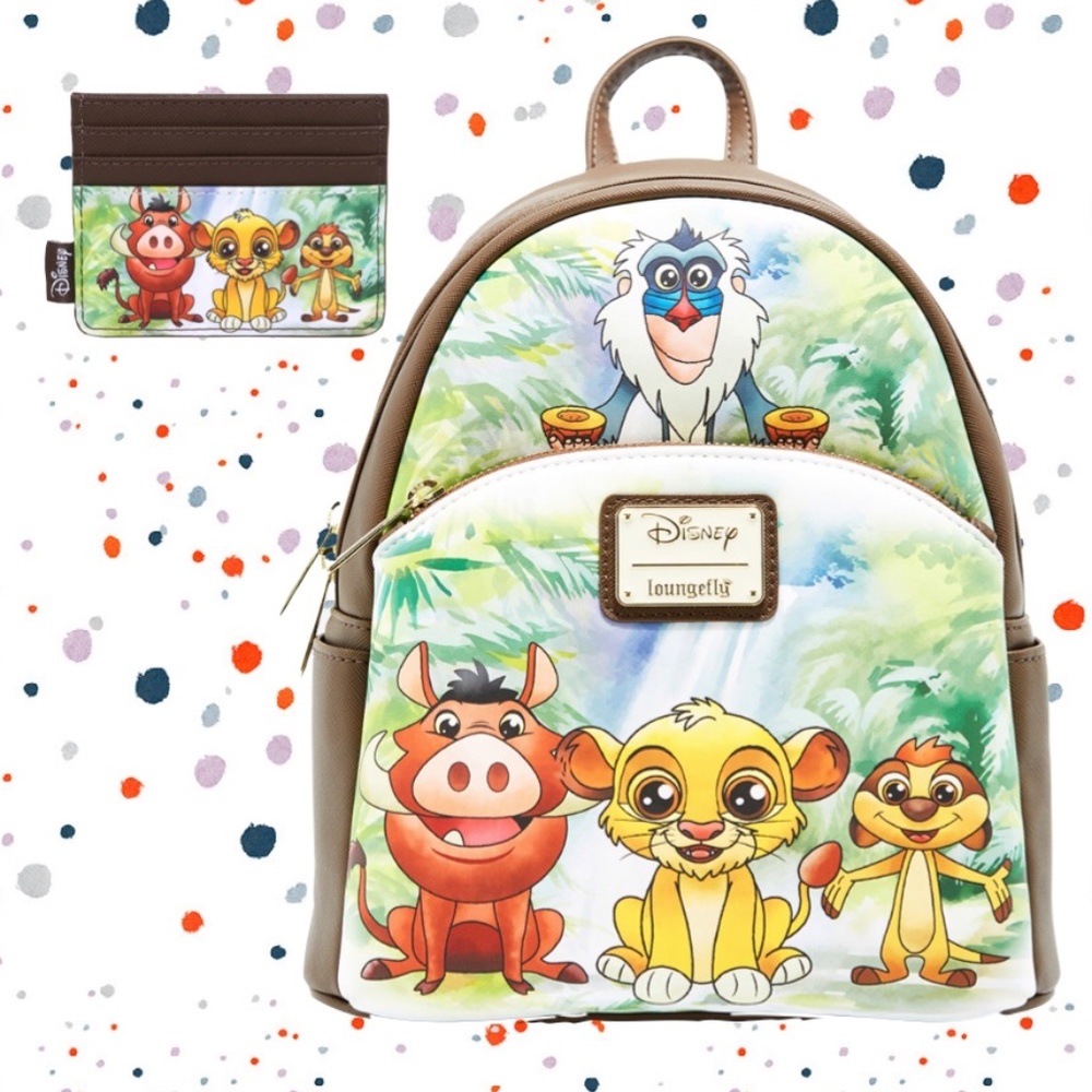 Loungefly Disney The Lion King Chibi Simba & Friends Mini Backpack and Wallet